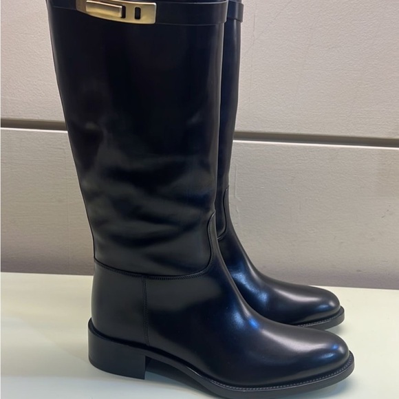 SARTORE MADE IN ITALY LEATHER Women's Black Knee-High Boots - Picture 7 of 10